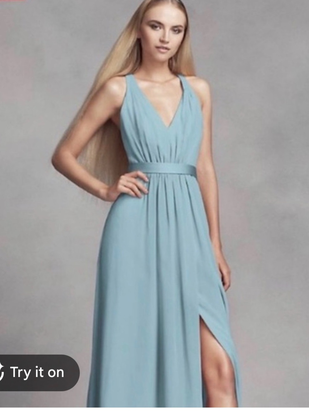 White by Vera Wang Bridesmaid Dress- Dusty Sage size 4